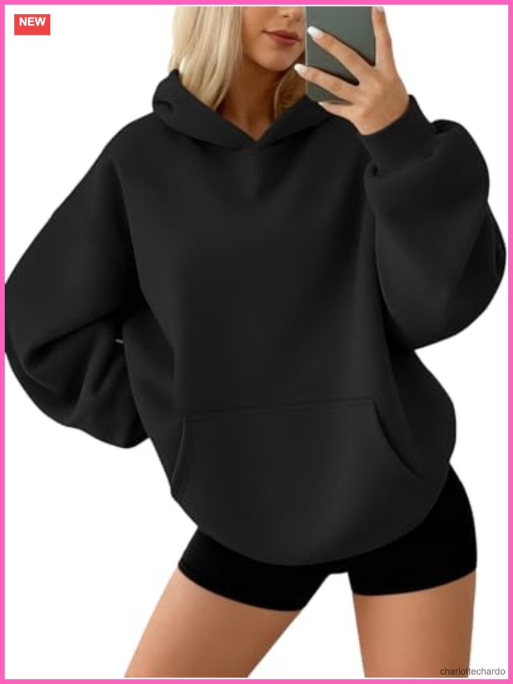 Oversized Fleece Hoodie Pullover Sweatshirt with Pocket